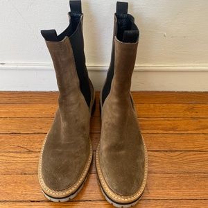 Freda Salvador Andy mid-calf brown suede boots, womens 7